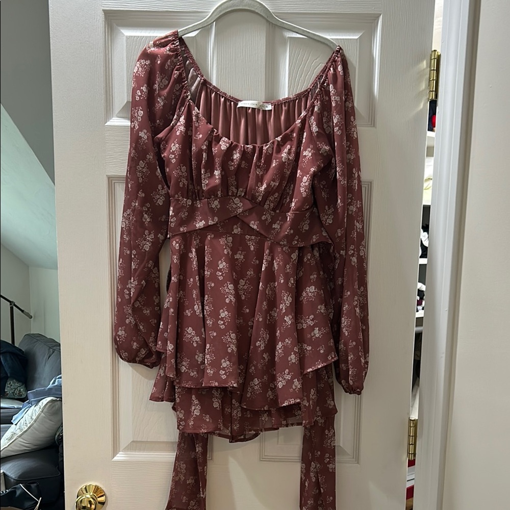 Altar'd State Dusty Rose Pleated Dress